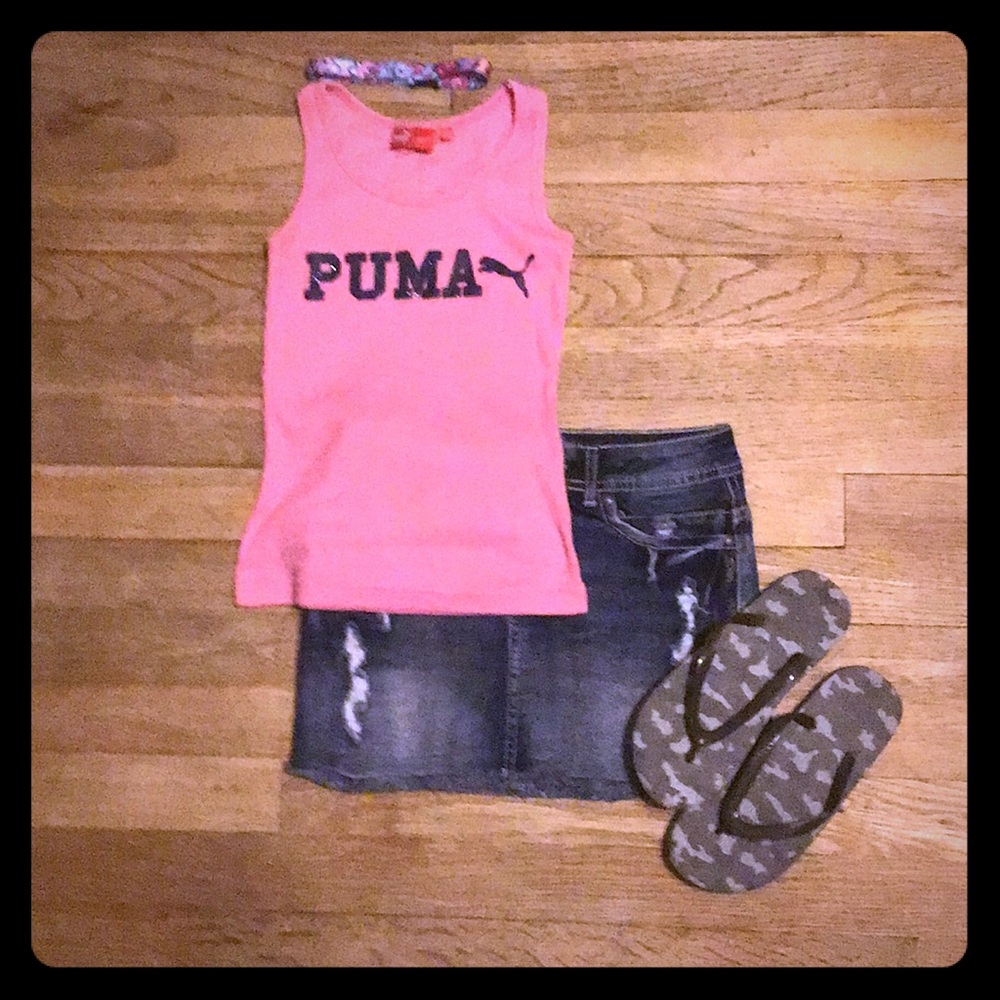💚💚Girls size Small pink Puma tank top